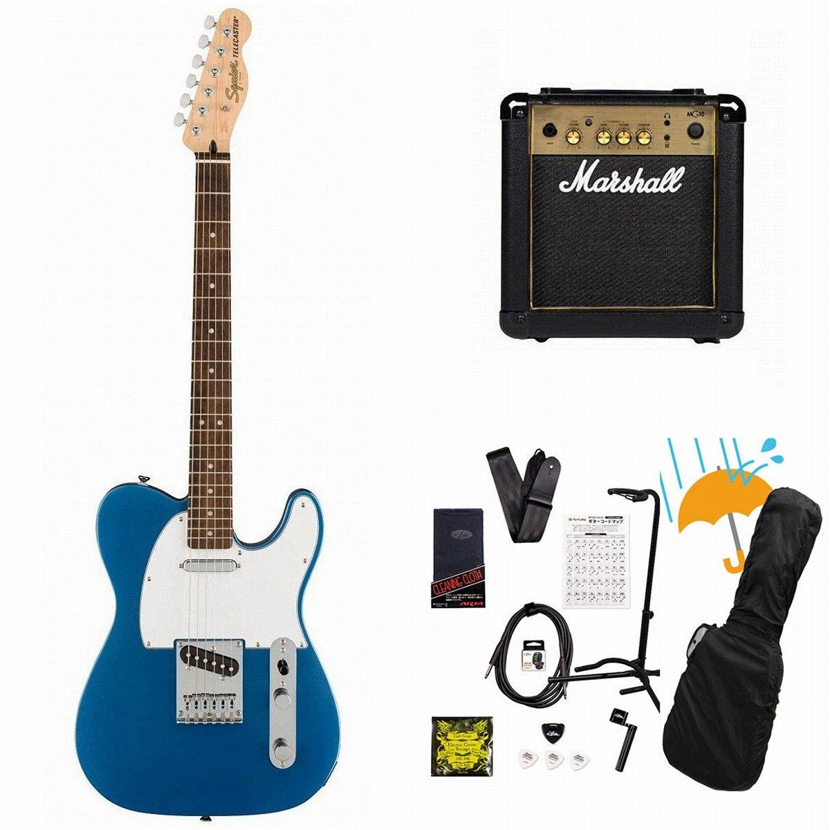 Squier by Fender / Affinity Series Telecaster Laurel FB WH PG Lake Placid Blue エレキギター Marshall MG10アンプ付属エレキギター初心者セットR【YRK】