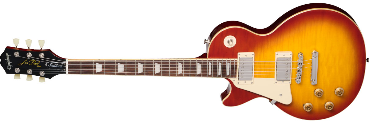 Epiphone Inspired by Gibson Les Paul Standard 50s Figured (Left-handed) Washed Cherry Sunburst