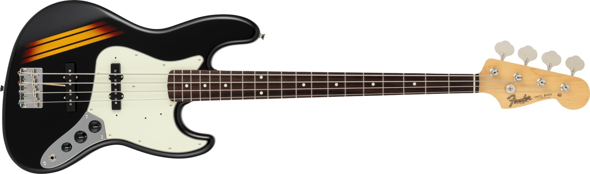 60s Jazz Bass Rosewood Fingerboard Competition Black / 3-Color Sunburst