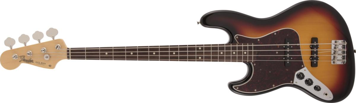 60s Jazz Bass Left-Handed Rosewood Fingerboard 3-Color Sunburst