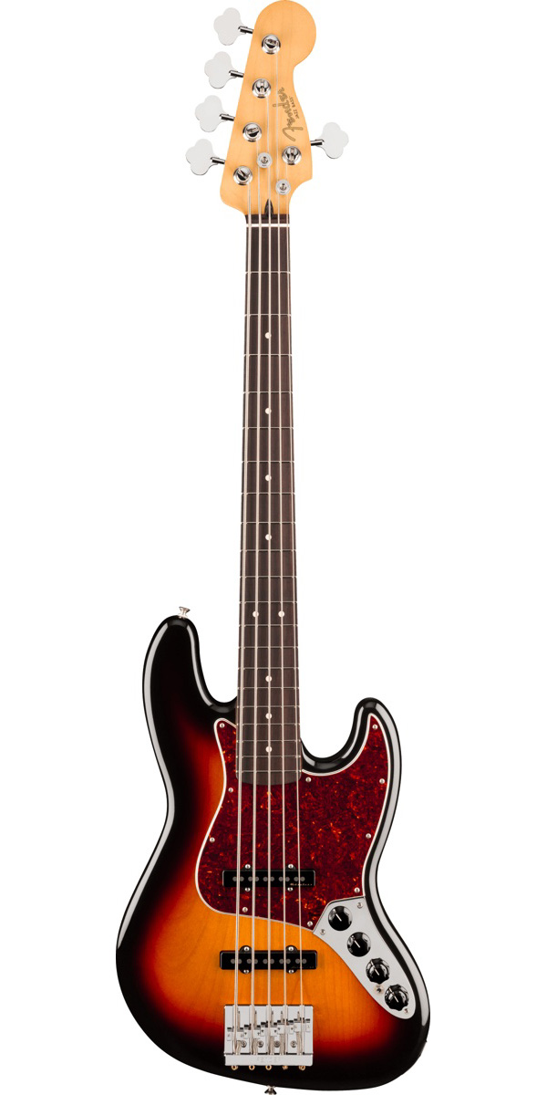 Player II Modified Active Jazz Bass V, Rosewood Fingerboard, 3 Tone Sunburst