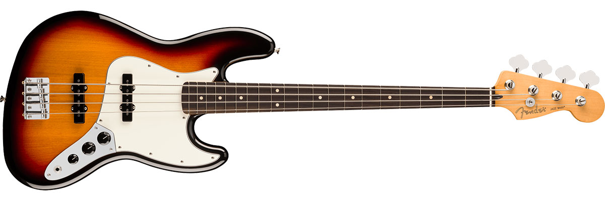 Player II Jazz Bass, Alder Body, Rosewood Fingerboard, 3-Color Sunburst