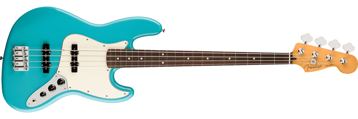 Player II Jazz Bass, Alder Body, Rosewood Fingerboard, Aquatone Blue