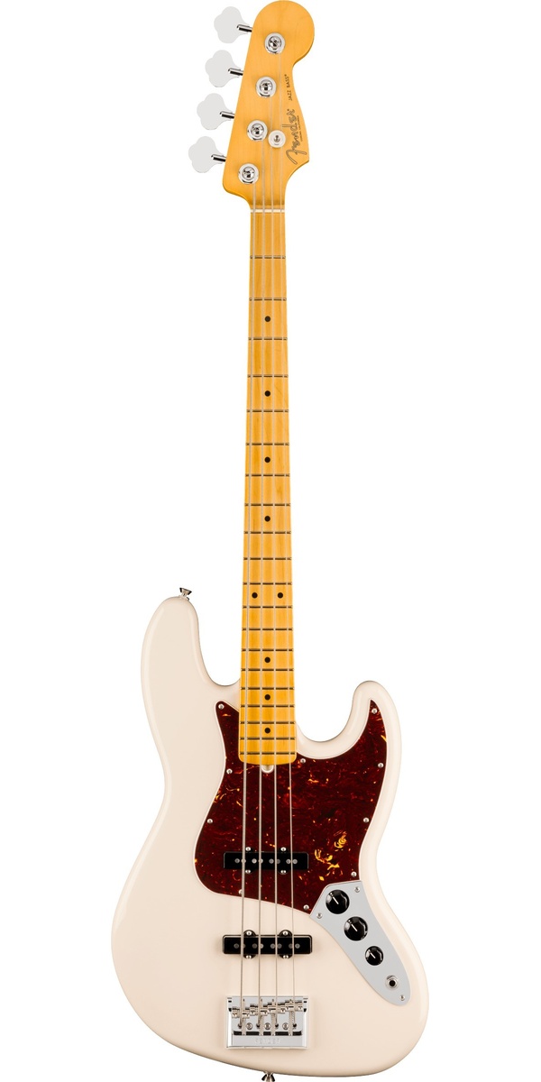 American Professional, Jazz Bass, Maple Fingerboard, Olympic White
